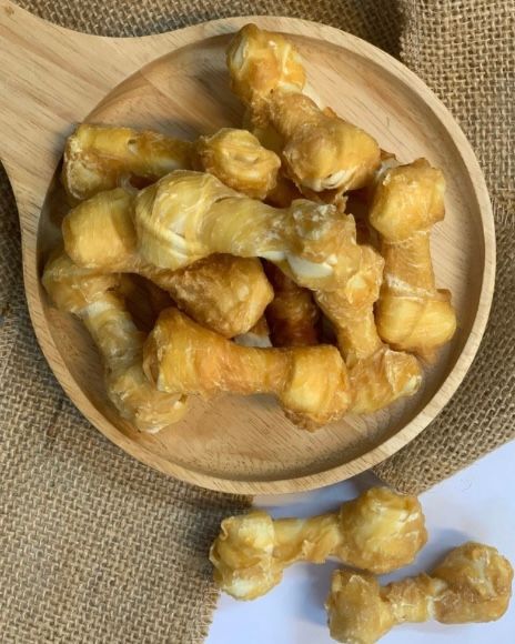 Lovedog Xương Gặm Da Bò Quấn Gà - Rawhide Chicken Bone 2.5”