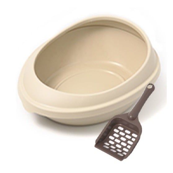 PURMI Khay Vệ Sinh Mèo Kem - Beige Cat Litter Box
