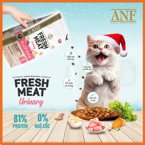 ANF Fresh Meat Urinary – Hỗ trợ sức khỏe đường tiết niệu cho mèo