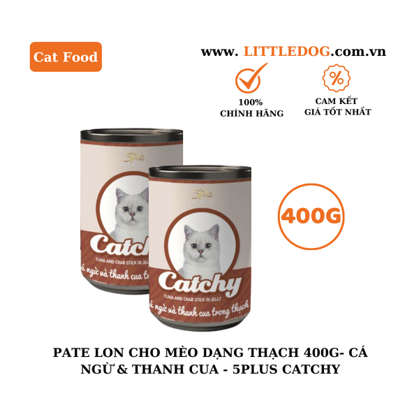 Pate Mèo 5Plus Catchy Dạng Thạch lon/400g