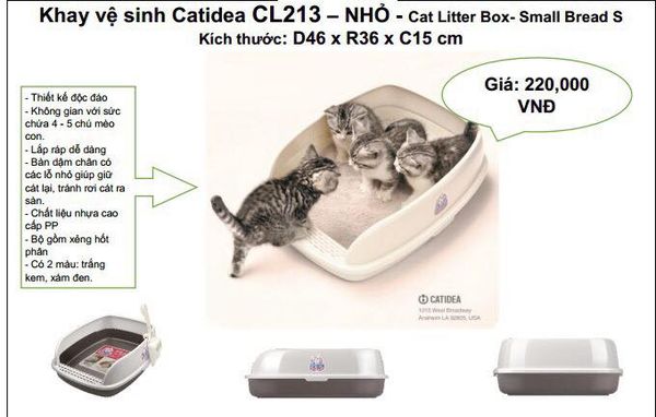 Catidea Khay Vệ Sinh Mèo CL213 Nhỏ