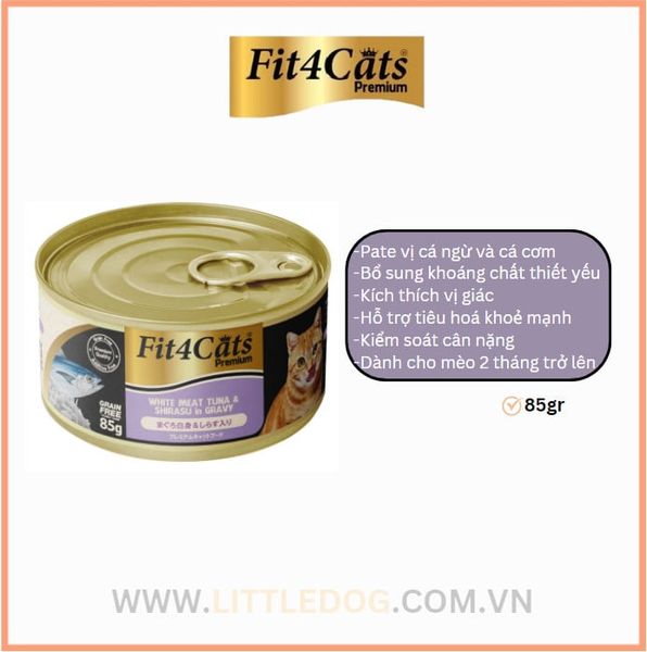 Fit4cat Pate Dạng Nước Sốt Thịt 85gr
