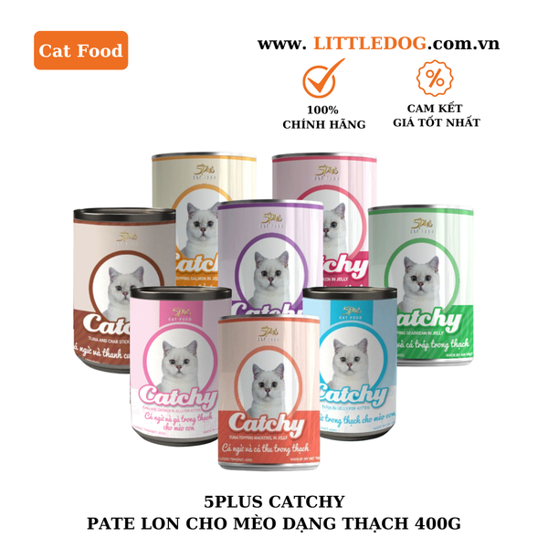 Pate Mèo 5Plus Catchy Dạng Thạch lon/400g