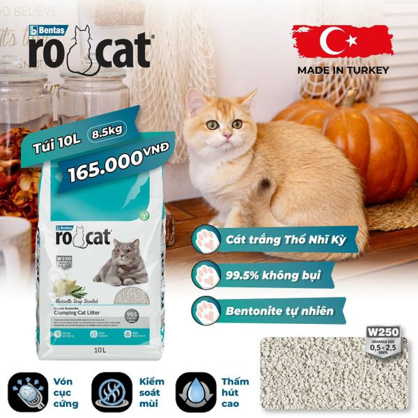 Cát Vệ Sinh Cho Mèo - Rocat - Cát Đất Sét 10L (8.5kg)