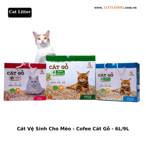 Cát Vệ Sinh Cho Mèo - CattFee Cát Gỗ Vón Cho Mèo - 6L/9L