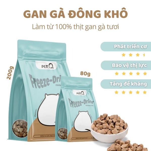 Pet Q - Thịt Sấy Lạnh Nhiều Vị Cho Chó Mèo