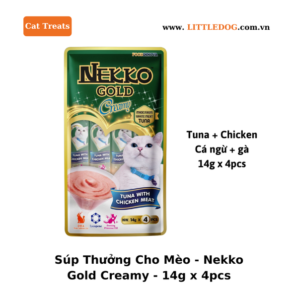 Súp Thưởng Cho Mèo - Nekko Gold Creamy - 14g x 4pcs