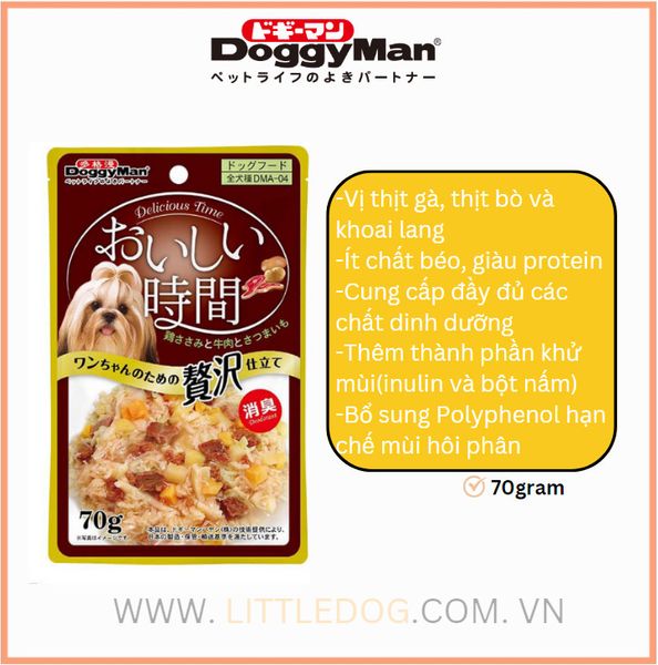 DOGGYMAN PATE CHO CHÓ VỊ GÀ, BÒ VÀ KHOAI LANG - CHICKEN, BEEF AND SWEET POTATO