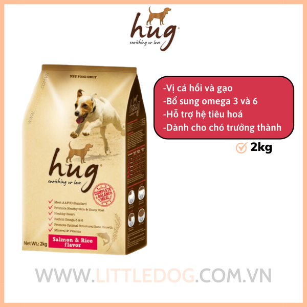 Thức Ăn Hạt Khô Hug Cá Hồi&Gạo 2kg