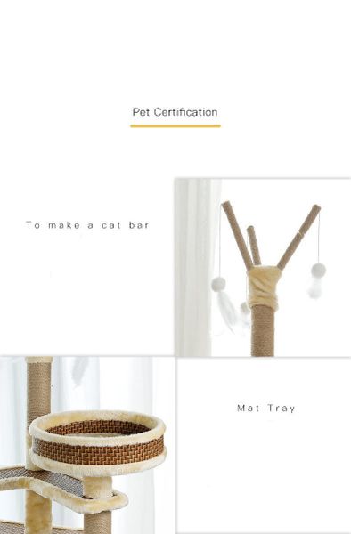 Trụ Cào Mèo YC Vàng - YC Cat Tree Yellow YM-3