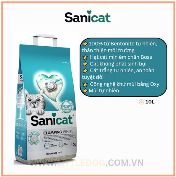 Cát Vệ Cho Mèo - Sanicat -Cát Đất Sét - 10L