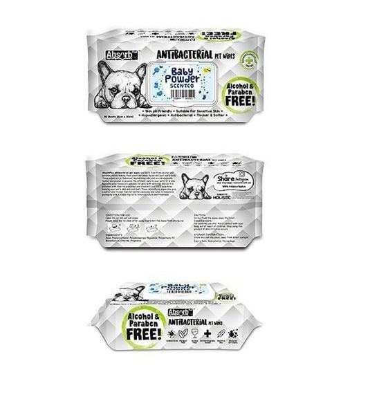 Absorb Khăn Giấy Uớt HươngPhấn - Wet Wipes BabyPowder