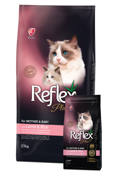 Reflex Plus - Thức Ăn Khô Cho Mèo Mẹ Và Mèo Con Vị Cừu&Gạo 1.5kg