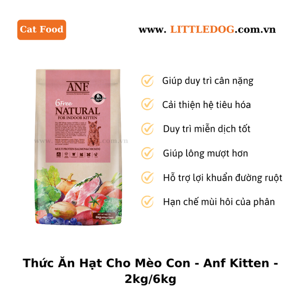 Thức Ăn Hạt Cho Mèo Con - Anf Kitten - 2kg/6kg