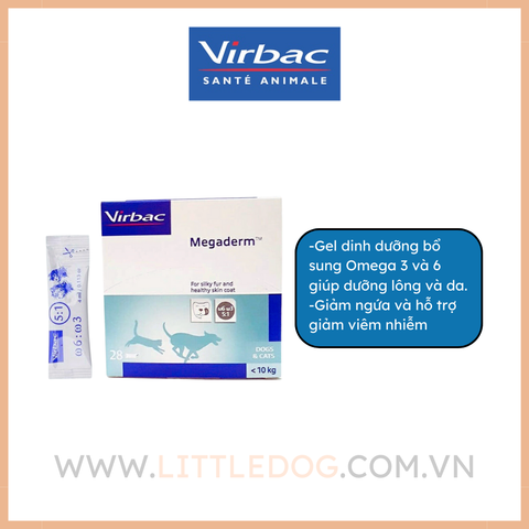 Virbac Megaderm Gel Dưỡng Lông Da - Silky Fur Healthy Skin&Coat