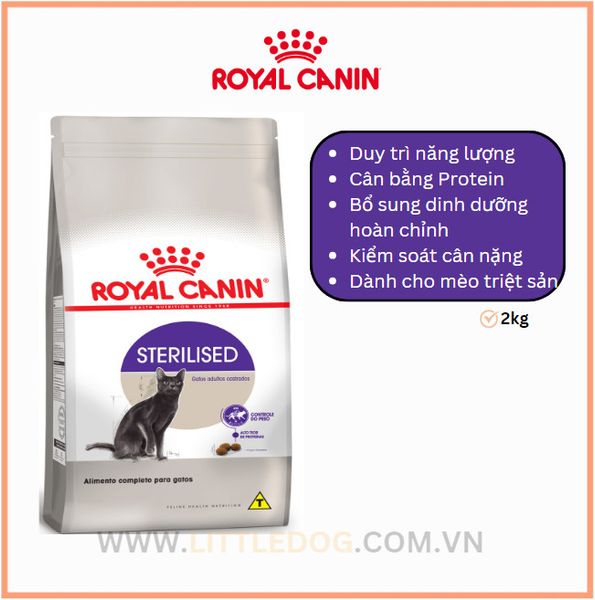 Thức Ăn Hạt Cho Mèo - Royal Canin Sterilised - Cho Mèo Triệt Sản - 2kg