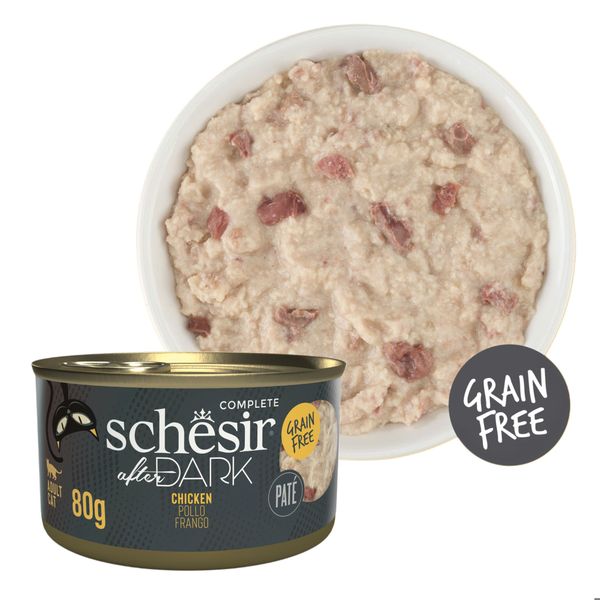 Pate Cho Mèo Schesir Dạng Pate Lon 80g – 4 Hương Vị Thơm Ngon Dạng Thịt Xay Mịn Với Nước Hầm