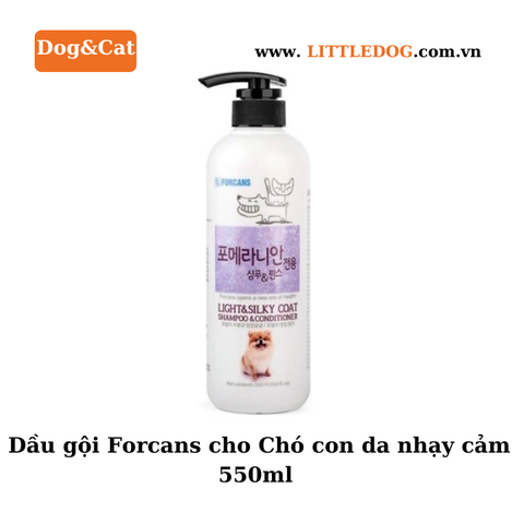 Forcans Dầu gội cho chó con da nhạy cảm 550ml
