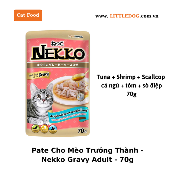 Pate Mèo Nekko Dạng Sốt - Gravy Adult Gói/70g