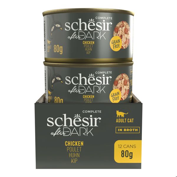 Pate Cho Mèo Schesir In Broth Lon 80g - 5 Vị Thơm Ngon Dạng Thịt Xé Với Nước Hầm