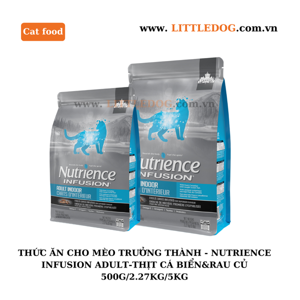 Thức Ăn Hạt Cho Mèo Trưởng Thành - Nutrience Infusion - Vị Cá Biển Và Rau Củ - 500G/2.27KG/5KG