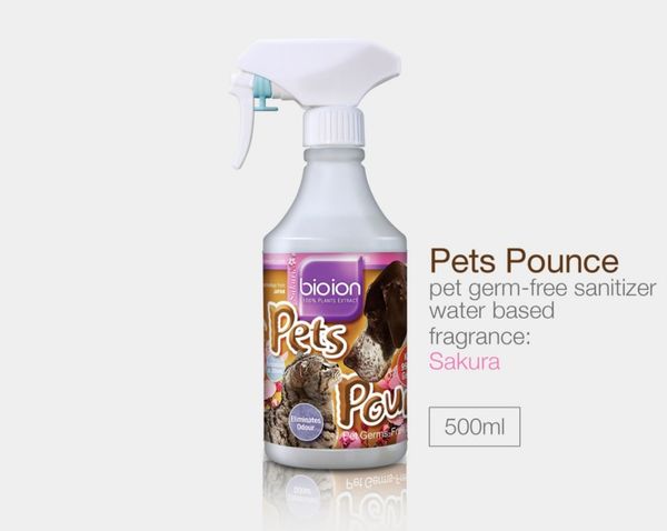 Chai Xịt Bioion Pets Pounce - Khử Trùng, Khử Mùi Cho Thú Cưng 500ml