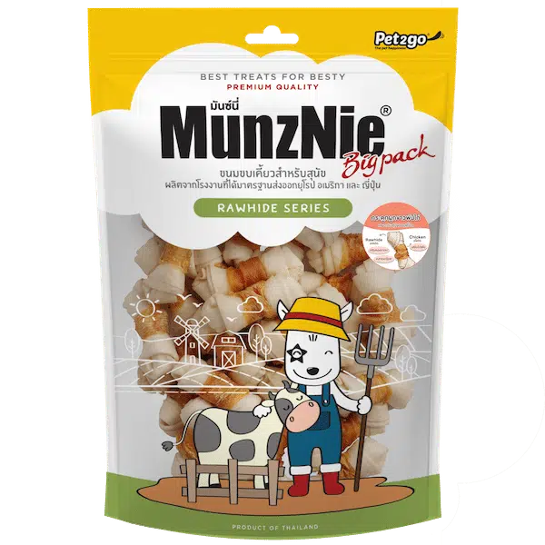 MUNZNIE Gà Cuộn Da Bò 2.5” - Chicken Rawhide BP007 400g