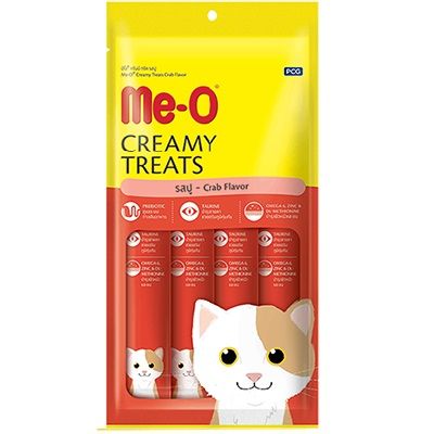 Me-O Súp Thưởng Vị Cua - Creamy Treats Crab Flavor (15gx4)