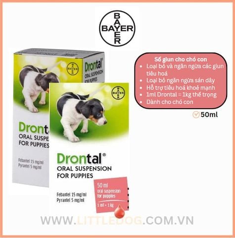 Bayer Drontal Sổ Giun Cho Cún Con - Puppies 50ml