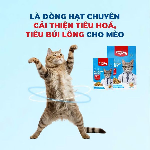 MR.VET T1 – Hạt Holistic Cho Mèo (1KG)