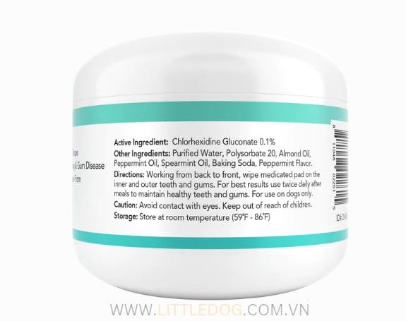 Nootie Dental Wipes For Dog - Khăn Ướt Sạch Răng Cho Chó
