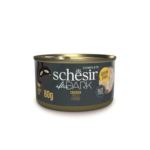 Pate Cho Mèo Schesir Dạng Pate Lon 80g – 4 Hương Vị Thơm Ngon Dạng Thịt Xay Mịn Với Nước Hầm