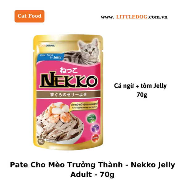 Pate Mèo Nekko Dạng Sốt Jelly Adult Gói/70g