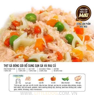 DOGGYMAN PATE CHO CHÓ VỊ GÀ, SỤN GÀ VÀ RAU CỦ - CHICKEN, CHICKEN CARTILAGE AND VEGETABLES