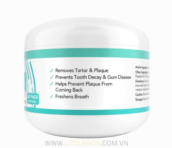 Nootie Dental Wipes For Dog - Khăn Ướt Sạch Răng Cho Chó