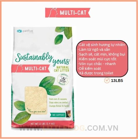 Petfive Cát Vệ Sinh - Multi Plus Cat Litter 5.9kg