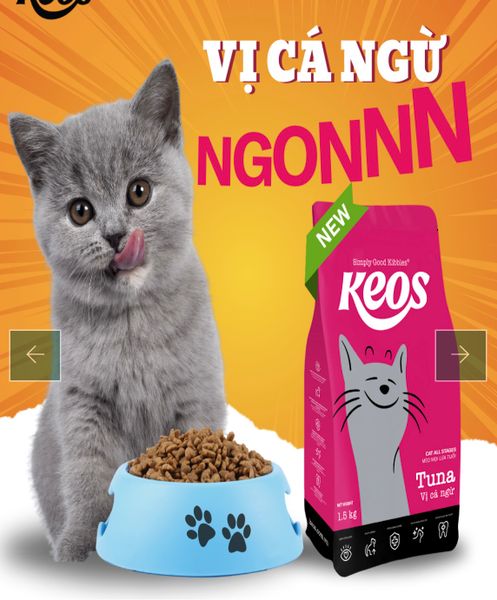 Keos - Thức Ăn Hạt Cho Mèo Mọi Lứa Tuổi