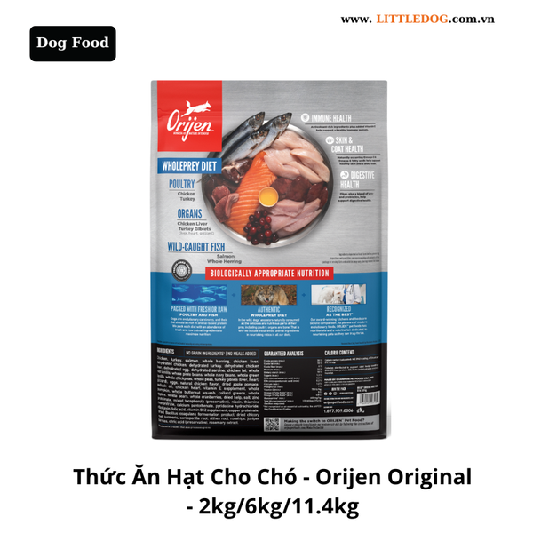 Thức Ăn Hạt Cho Chó Trưởng Thành - Orijen Dog Original Adult - 2kg/6kg/11.4kg
