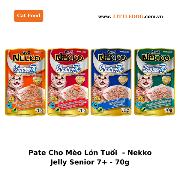 Pate Cho Mèo Lớn Tuổi - Nekko Senior 7+ Jelly - 70g