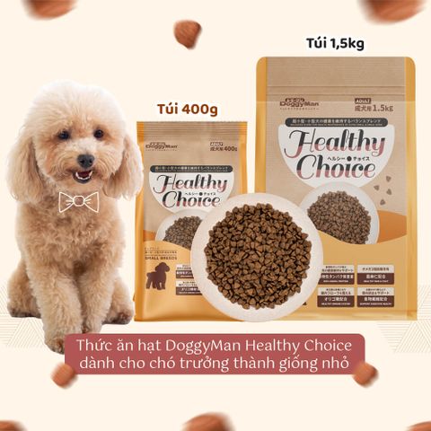 DoggyMan Healthy Choice – Thức Ăn Hạt Cho Chó Trưởng Thành Giống Nhỏ - 400g/1.5kg