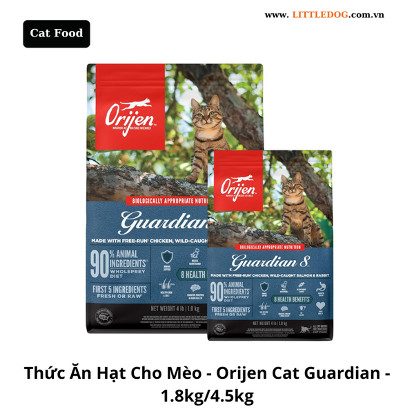 Thức Ăn Hạt Cho Mèo - Orijen Cat Guardian8 - 1.8kg/4.5kg
