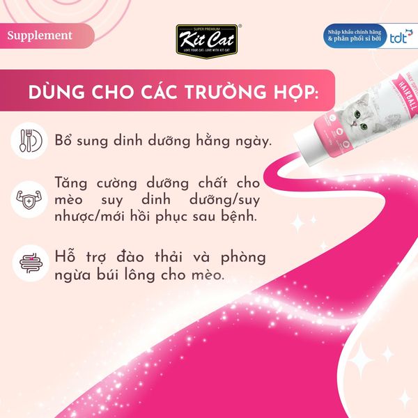 Kit Cat Daily Supplement Gel - Ngừa búi lông 120gr