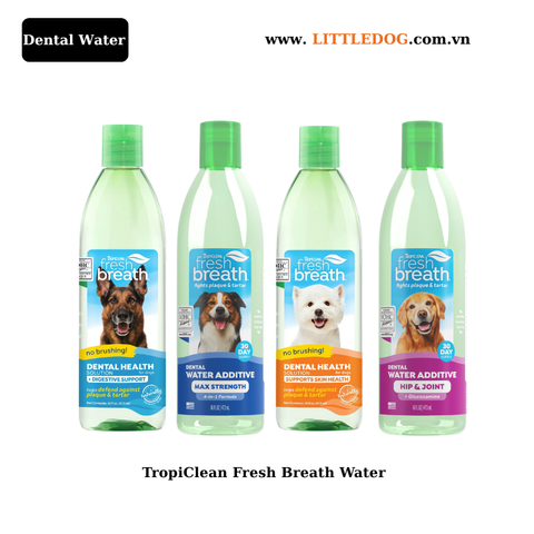 Bộ Sưu Tập Nước Súc Miệng TropiClean Fresh Breath Cho Chó – 4 Dòng Chăm Sóc Toàn Diện