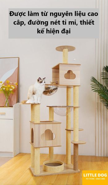 TRỤ MÈO CÀO YC YMJ-1 - YC CAT TREE YMJ-1 (1015x605x1785 mm)