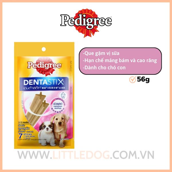 Pedigree Que Gặm Sữa Chó Con - DentalStix Milk Puppy 56g