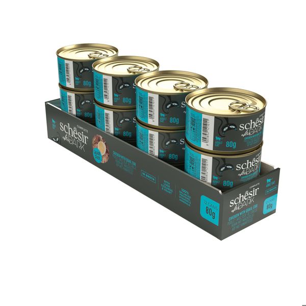 Pate Cho Mèo Schesir In Broth Lon 80g - 5 Vị Thơm Ngon Dạng Thịt Xé Với Nước Hầm
