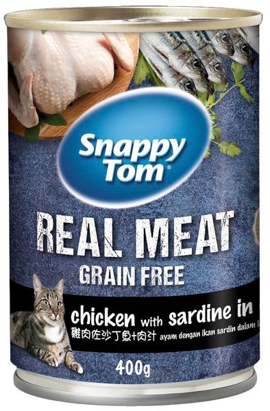 Pate Mèo Snappy Tom Real Meat - Lon/400g