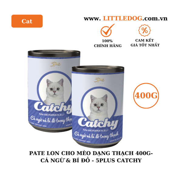 Pate Mèo 5Plus Catchy Dạng Thạch lon/400g