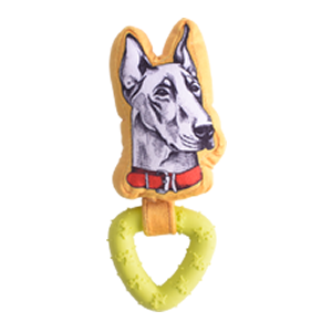 Dog face rubber toy-Doberman pinscher