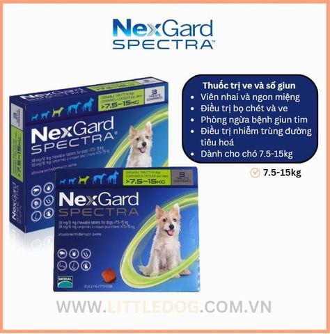 Nexgard Spectra Trị Ve & Sổ Giun Cho Chó (7.5-15kg)